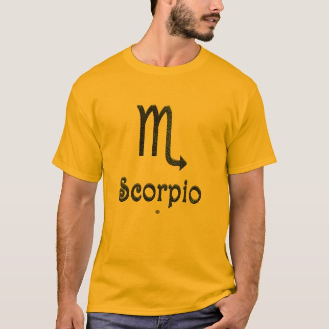 Plocka Färg Scorpio Zodiac Astrologisk signal T Shirt (Framsida)