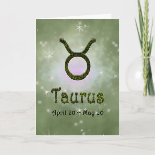 Plocka Färg Taurus Zodiac Astrologiskt tecken Kort
