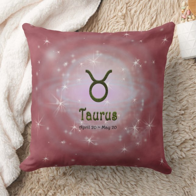 Plocka Färg Taurus Zodiac Astrologiskt tecken Kudde (Filt)