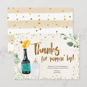 Plocka Flaskor Baby Shower-etikett - tack för ditt Kort