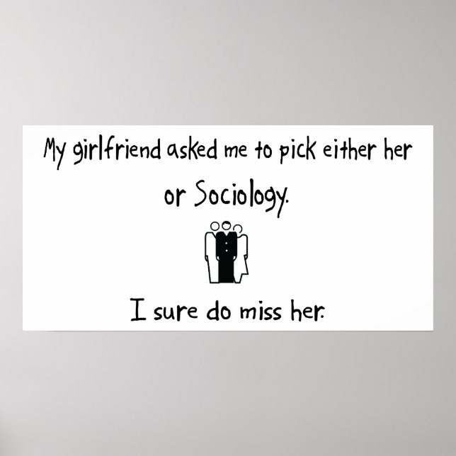 Plocka Girlvän eller sociologi Poster (Framsidan)
