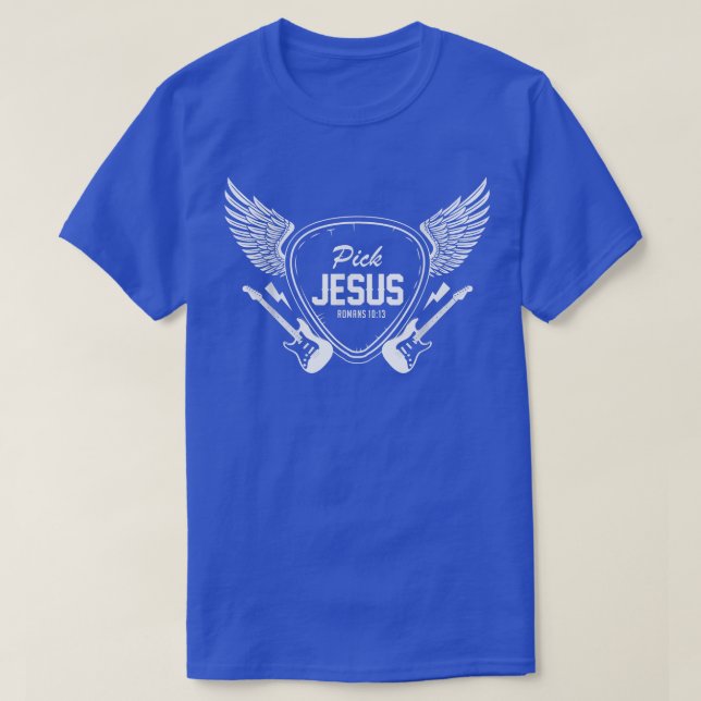 Plocka Jesus Christian Church Band Guitarist Guita T Shirt (Design framsida)