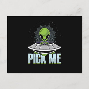Plocka mig Alien Abduction UFO Utomjordingars Extr Vykort