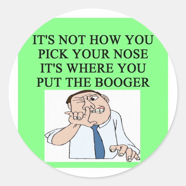 plocka näsan runt klistermärke (Framsida)