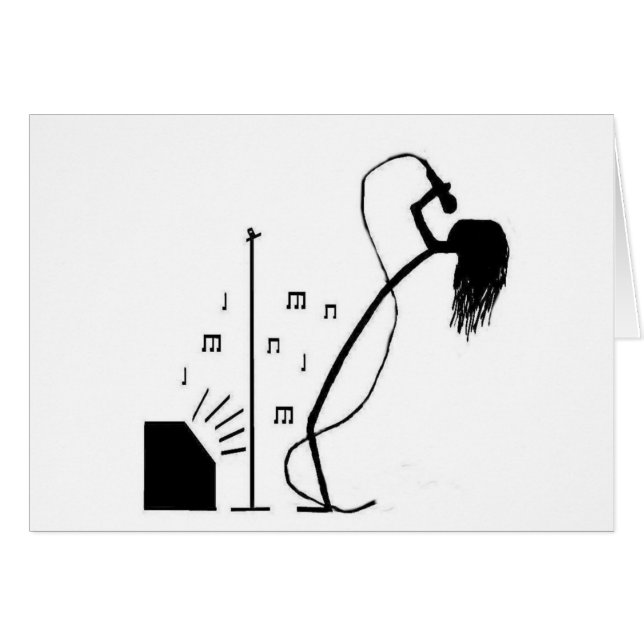 Plocka sångare hälsningskort (Framsidan Horizontal)