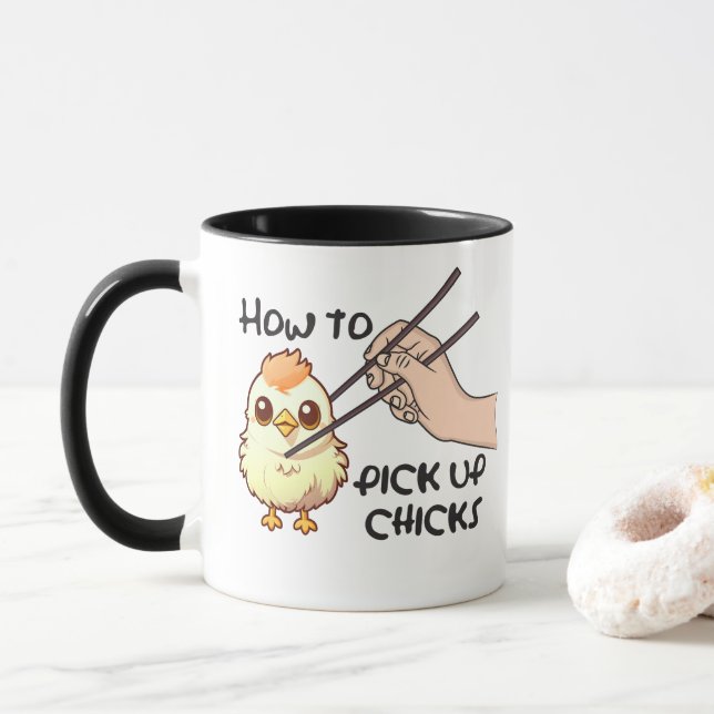 Plocka upp chickar mugg (Med munk)