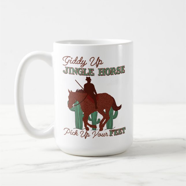 Plocka upp dig med Jingle Horse, Cowboy Kaffemugg (Vänster)