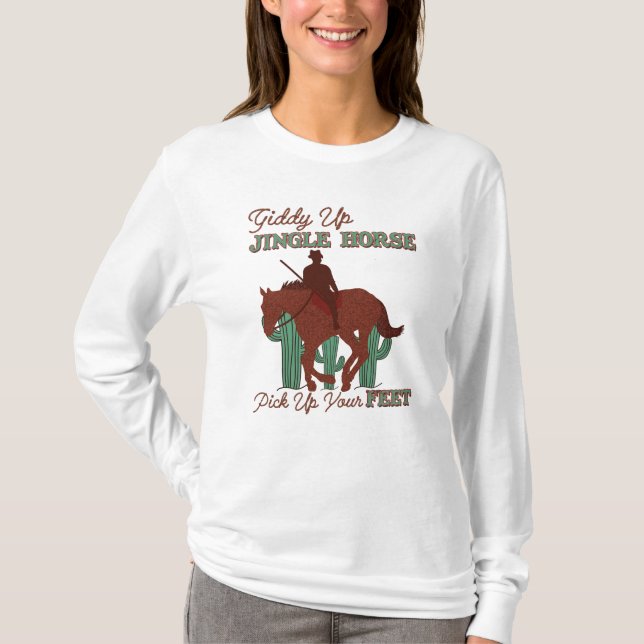 Plocka upp dig med Jingle Horse, Cowboy T Shirt (Framsida)