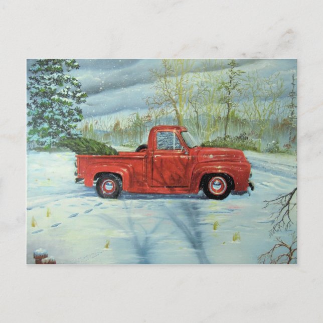 Plocka upp Träd till jul Helg Vykort (Framsida)