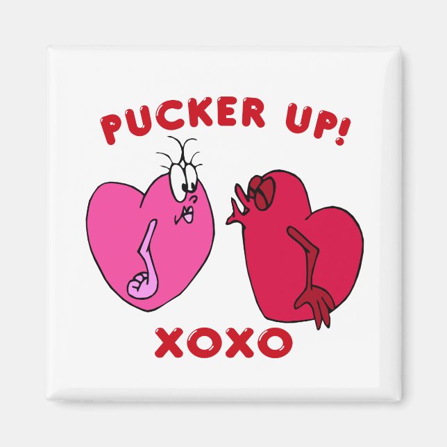 Plocka upp Valentine Hearts Magnet (Framsidan)