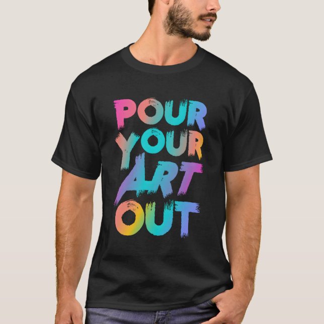 Plocka ut den akryliska målningsfärgen för konstnä t shirt (Framsida)