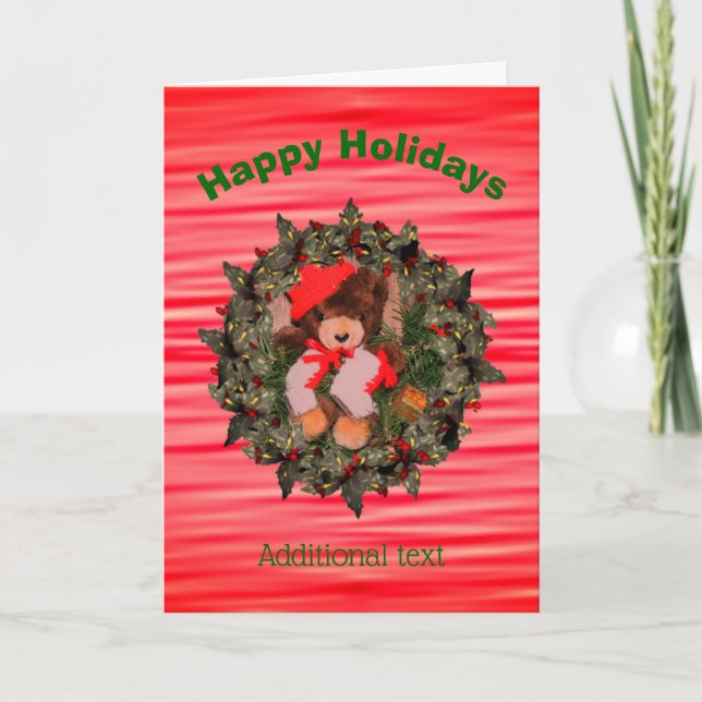 Plocka ut Holly Berry-julkort Helgkort (Framsida)