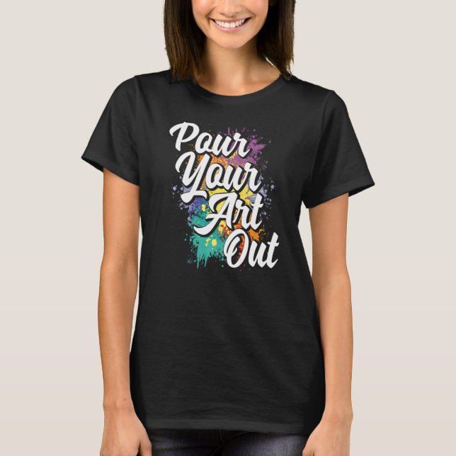 Plocka ut målningsmålningsfärgen Färg T Shirt (Framsida)