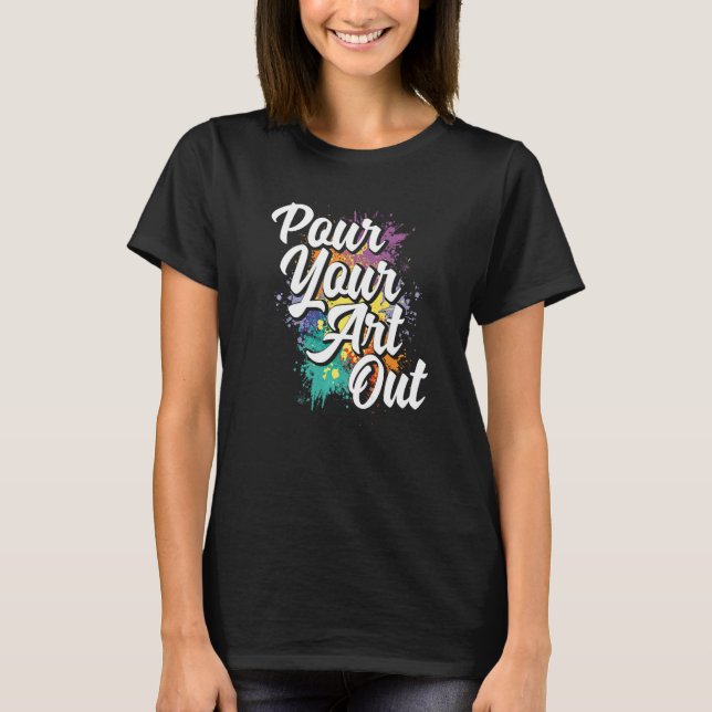 Plocka ut målningsmålningsfärgen Färg T Shirt (Framsida)