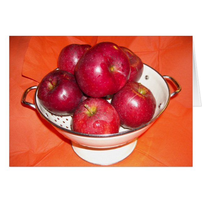 Plockade äpplen hälsningskort (Framsidan Horizontal)
