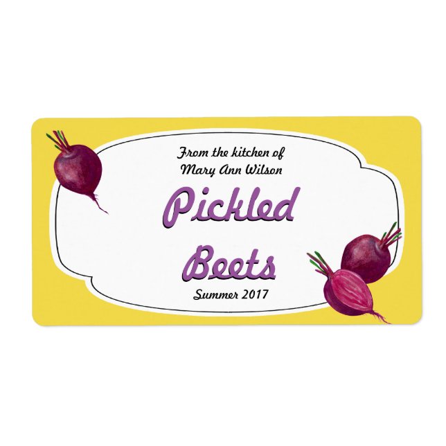 Plockade Beets Canning Fraktsedel (Framsidan)