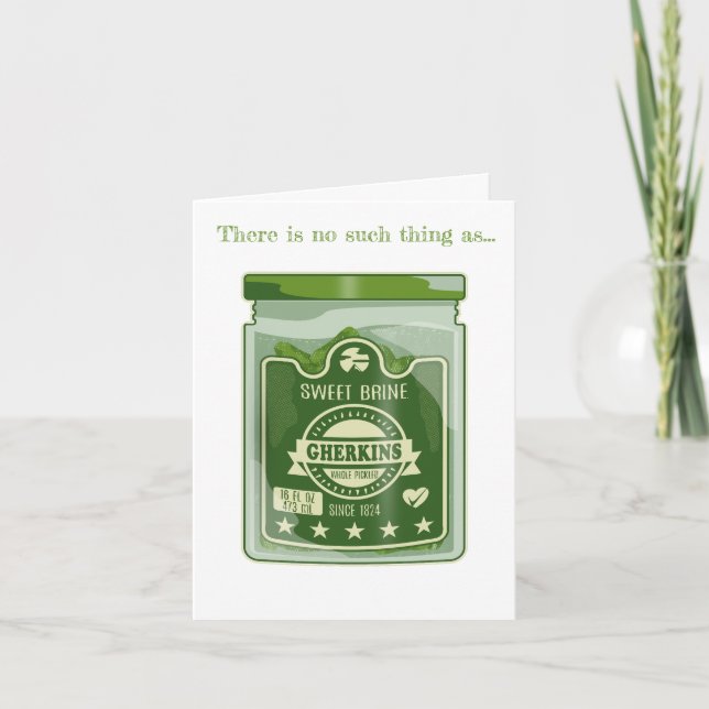 Plockade Gherkins Burk-papp Kort (Framsida)
