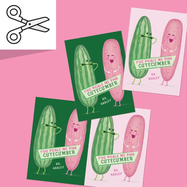 Plockade Rosa Classroom Alla hjärtans dagskort Tack Kort (Skapare uppladdad)