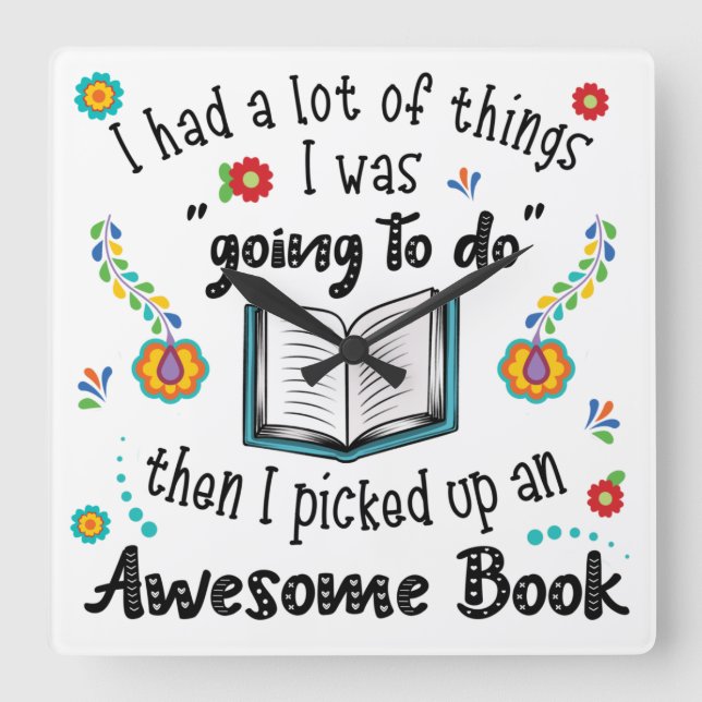 Plockade upp en Bok-klocka i Fantastisk Fyrkantig Klocka (Framsida)