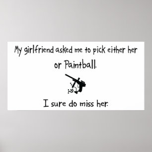 Plockaflickvän eller Paintball Poster