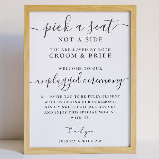 Plockan för Ceremony med opluggat bröllop är ett s Poster