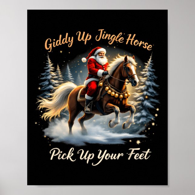 Plockan för Jingle Horse åt Julafton-tomten Poster (Framsidan)
