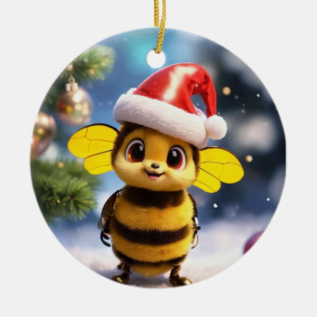 "Plockande Helgdag - Handla nu!" Julgransprydnad Keramik (Framsidan)