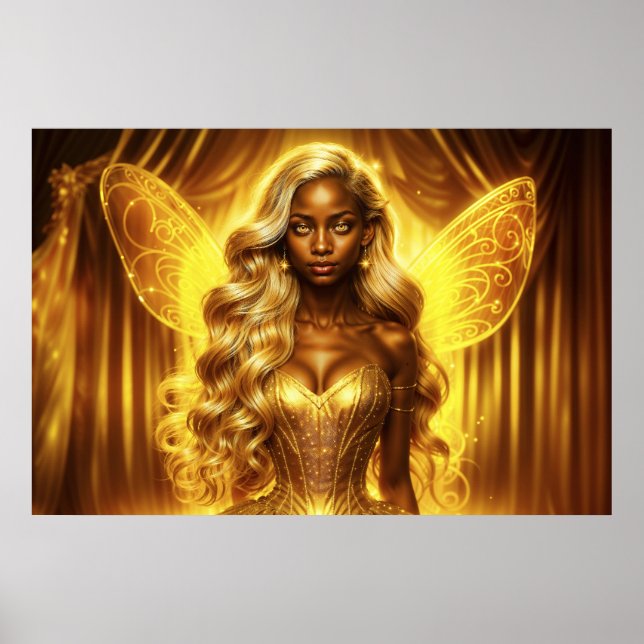 Plockande vingar med gyllene eleganter poster (Framsidan)