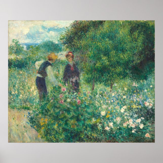 Plockblommor - Auguste Renoir Fine Art Poster (Framsidan)