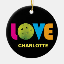 Plockbollen fantastisk Kärlek med eget namn Julgransprydnad Keramik