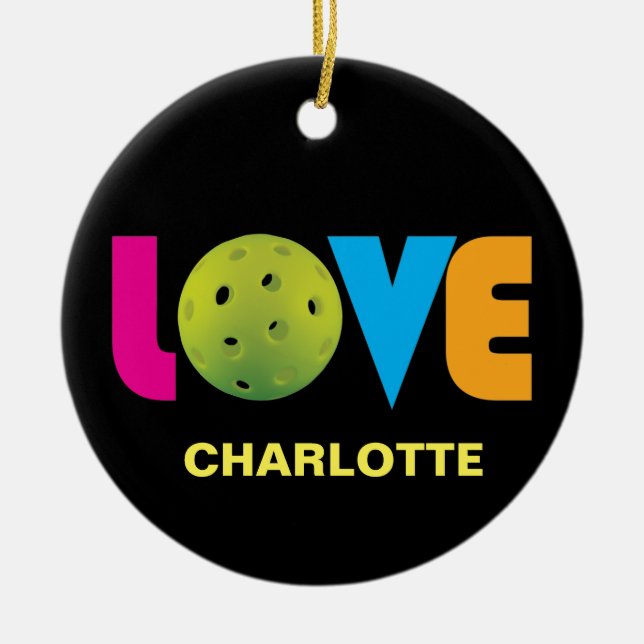 Plockbollen fantastisk Kärlek med eget namn Julgransprydnad Keramik (Framsidan)