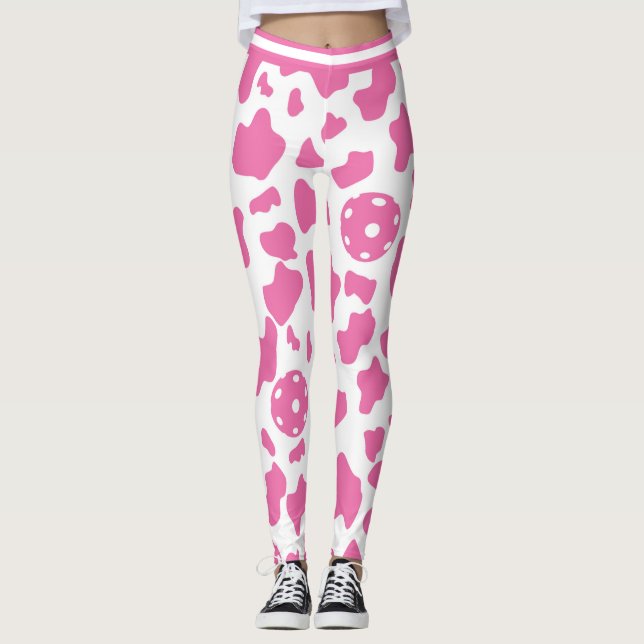 🍓 🐄 Plockkula från jordgubbskädda Leggings (Framsida)