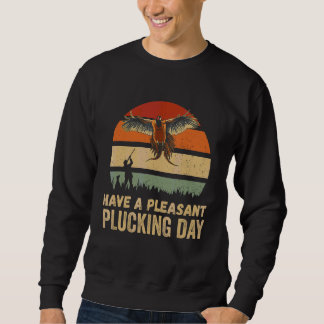 Plocklockningsdagen Pheasa för Vintage av peasant Lång Ärmad Tröja