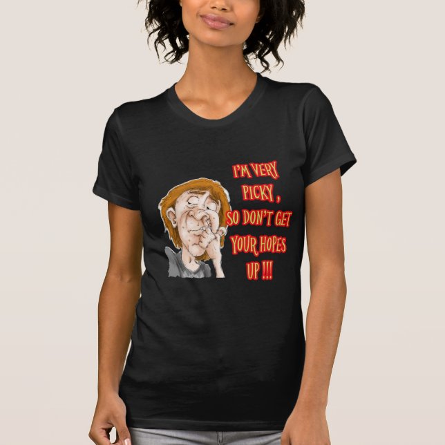 Plocknäsa säger att jag är väldigt pigg tee shirt (Framsida)