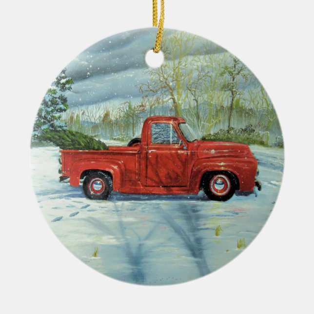 Plockning upp träd för jul julgransprydnad keramik (Framsidan)