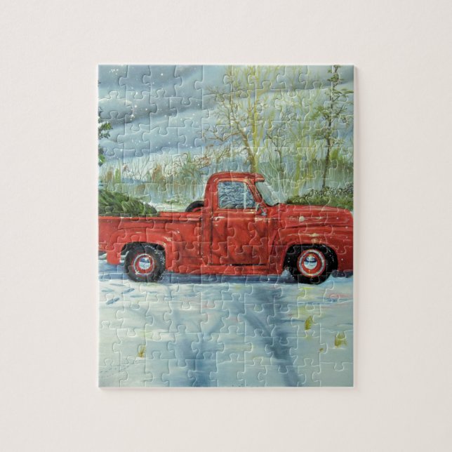 Plockning upp träd för jul pussel (Vertikal)