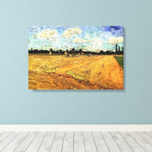 Plogad åker (Fåran) av Vincent van Gogh Canvastryck