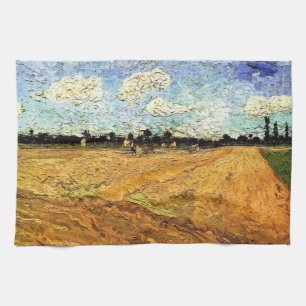 Plogad åker (Fåran) av Vincent van Gogh Kökshandduk