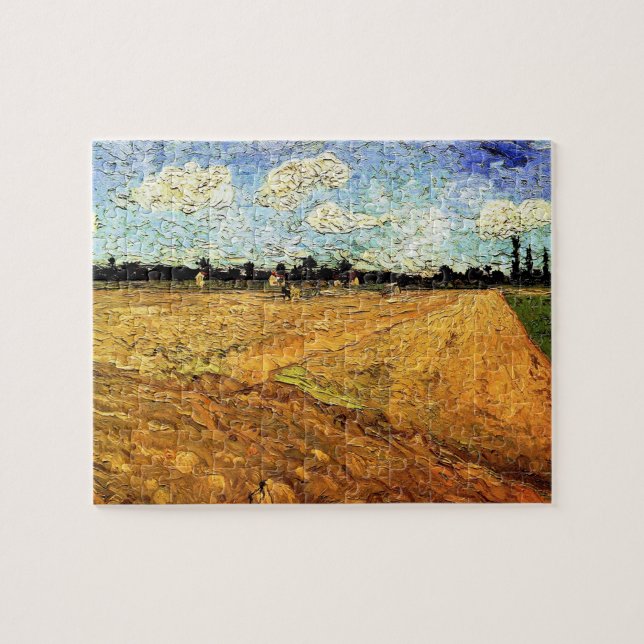 Plogad åker (Fåran) av Vincent van Gogh Pussel (Horisontell)