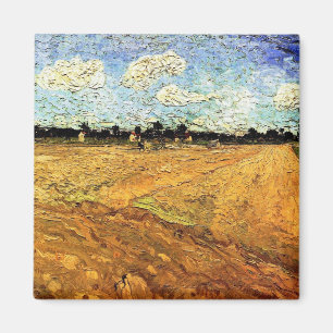 Plogad åker (Fårorna) av Vincent van Gogh Magnet