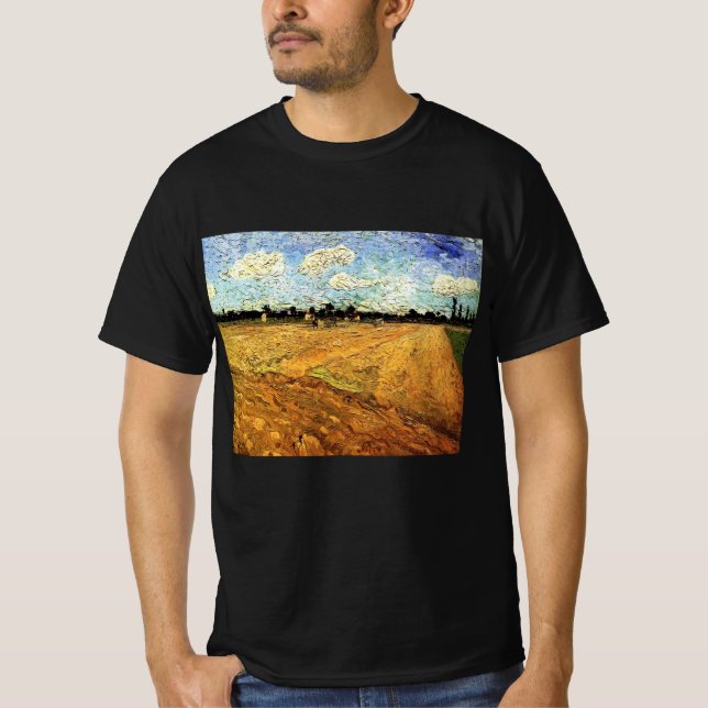 Plogad åker (Fårorna) av Vincent van Gogh T Shirt (Framsida)