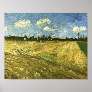 Ploged Fält, Van Gogh Fine Art Painting Poster