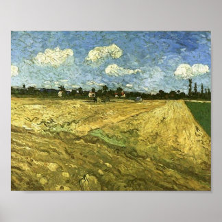 Ploged Fält, Van Gogh Fine Art Painting Poster