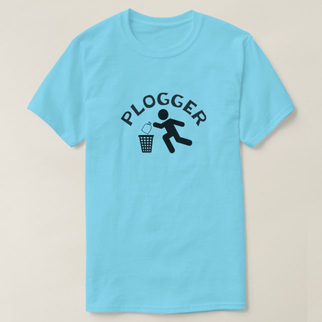 Plogger med springersymbolen Plogging Tee Shirt (Design framsida)
