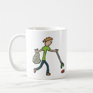 Ploggning och urklippsplockning kaffemugg