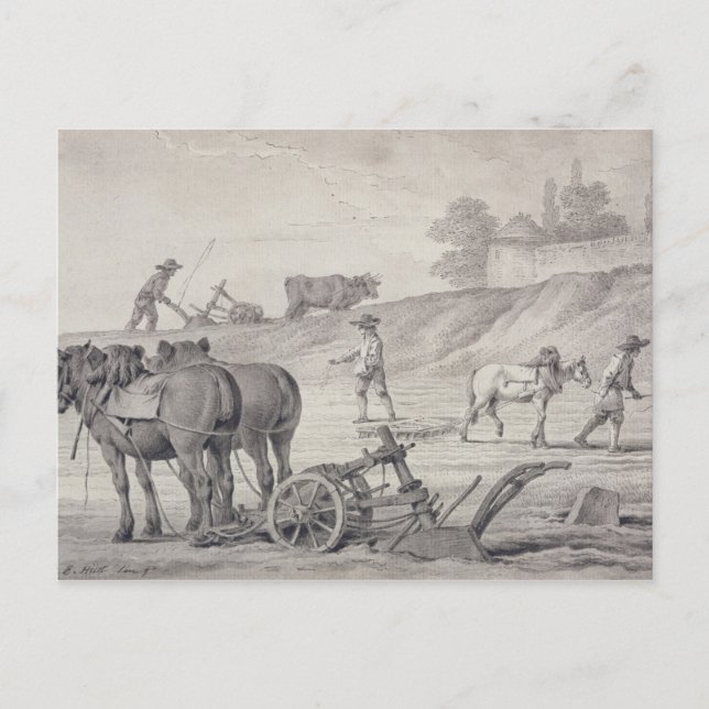 Plogning av fälten vykort (Framsida)