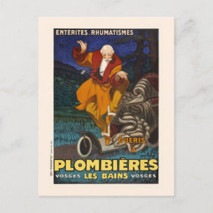 Plombières les Bains Vintage Affisch 1931 Vykort