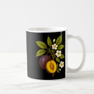 Plommon Botanisk Frukt Grafisk Fruktodling Natur A Kaffemugg