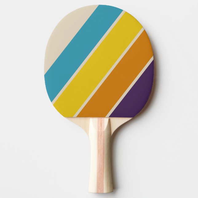 Plommon Damm Regnbåge Djärv Randig Pingisracket (Framsidan)