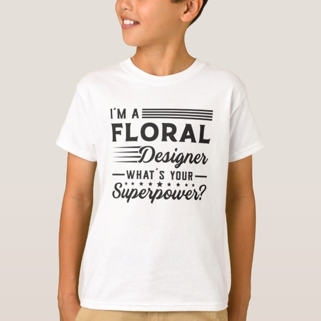 Plommon Flower Florist Superpower Funny Gift Idea T Shirt (Framsida)